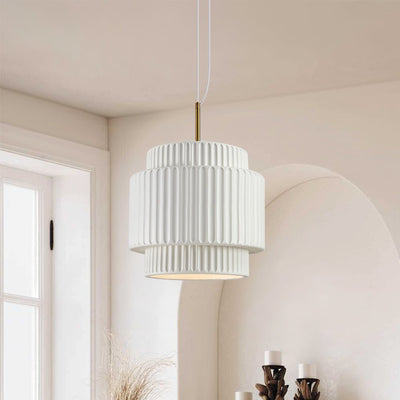 Nordic Cream Style Layer Keramische Hanglamp