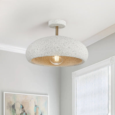 Nordic Stone Style Gespatuleerd Semi Flush Mount