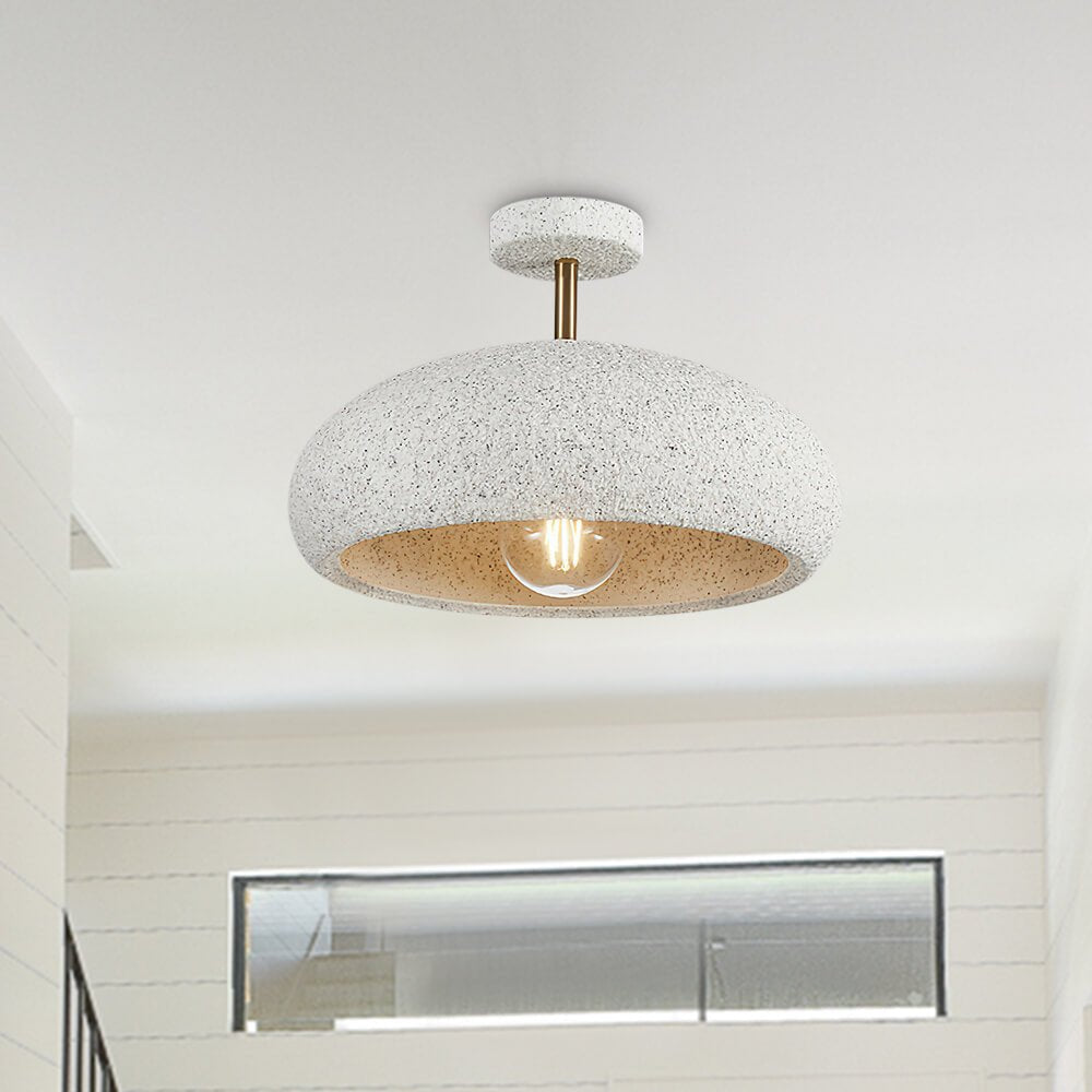 Nordic Stone Style Gespatuleerd Semi Flush Mount