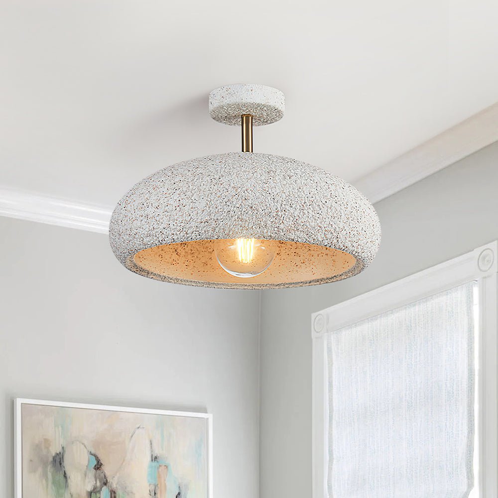 Nordic Stone Style Gespatuleerd Semi Flush Mount