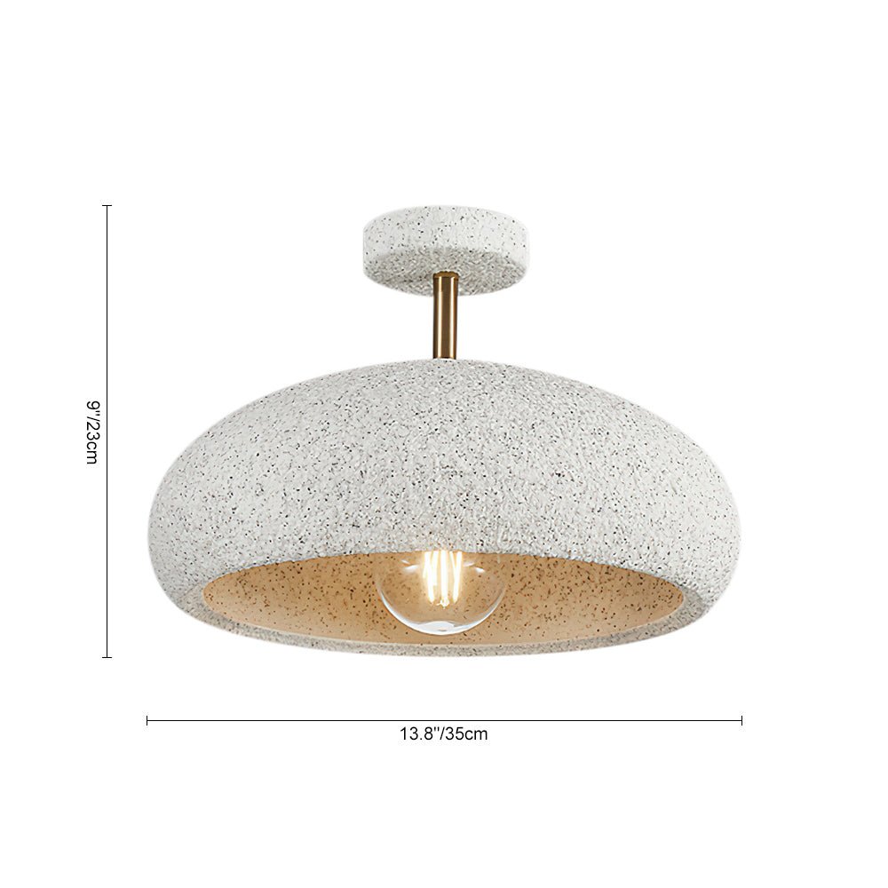 Nordic Stone Style Gespatuleerd Semi Flush Mount