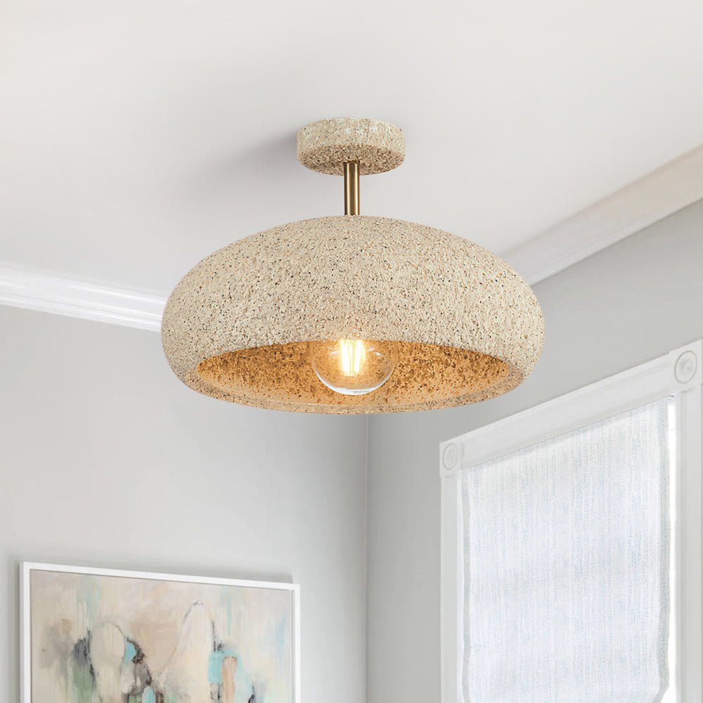 Nordic Stone Style Gespatuleerd Semi Flush Mount