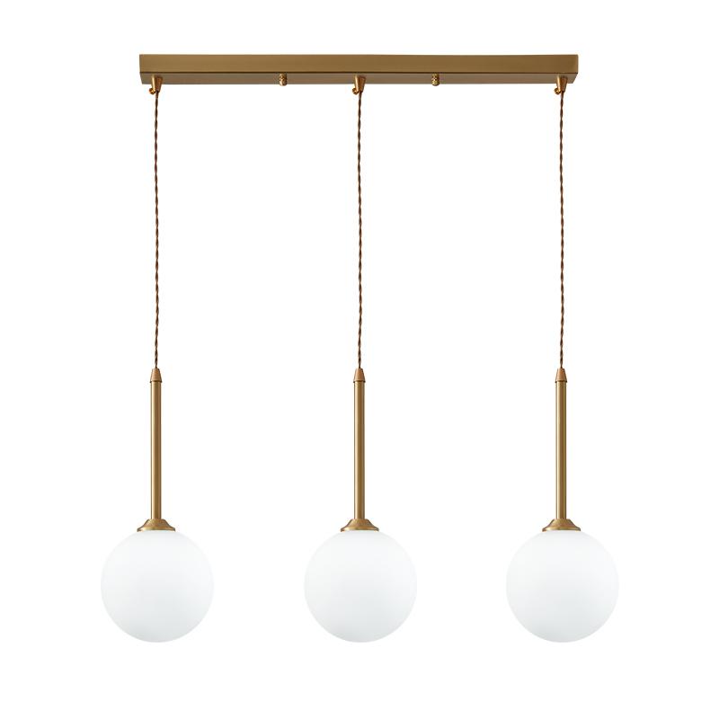 Opal Glas 3-Lichts Hanglamp