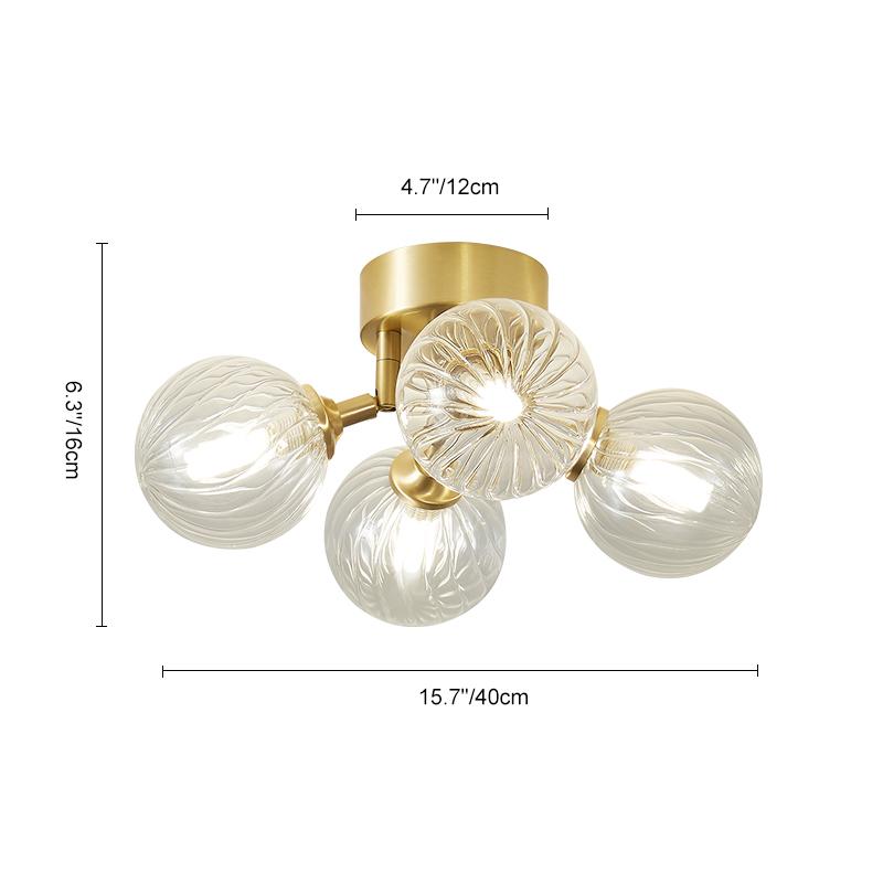 Retro Bubble Twined Arm Flush Mount Plafondlamp