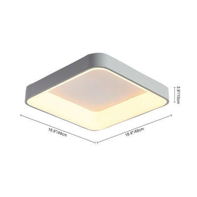 Scandinavische Acryl Plafond LED Vierkante Flush Mount