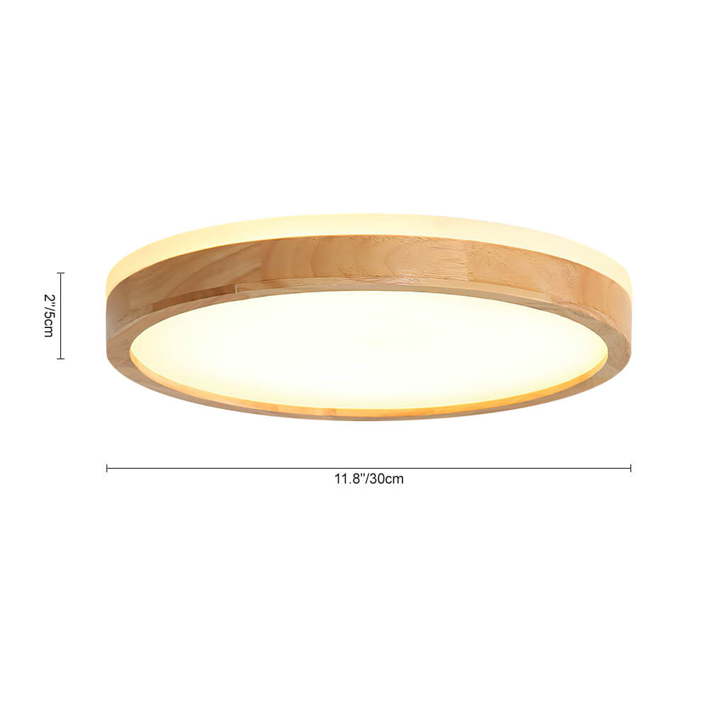 Scandinavische Dimbare Houten LED Plafondlamp