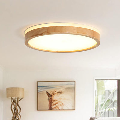 Scandinavische Dimbare Houten LED Plafondlamp