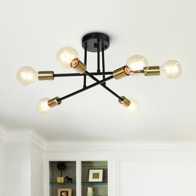 Zes-Lichts Sputnik Semi Flush Plafondlamp