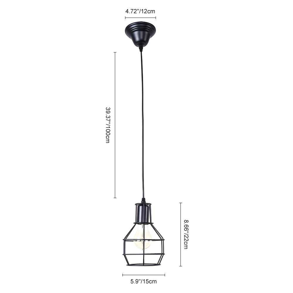 Vintage Cage 1 - Licht Enkel Geometrisch Hanglamp