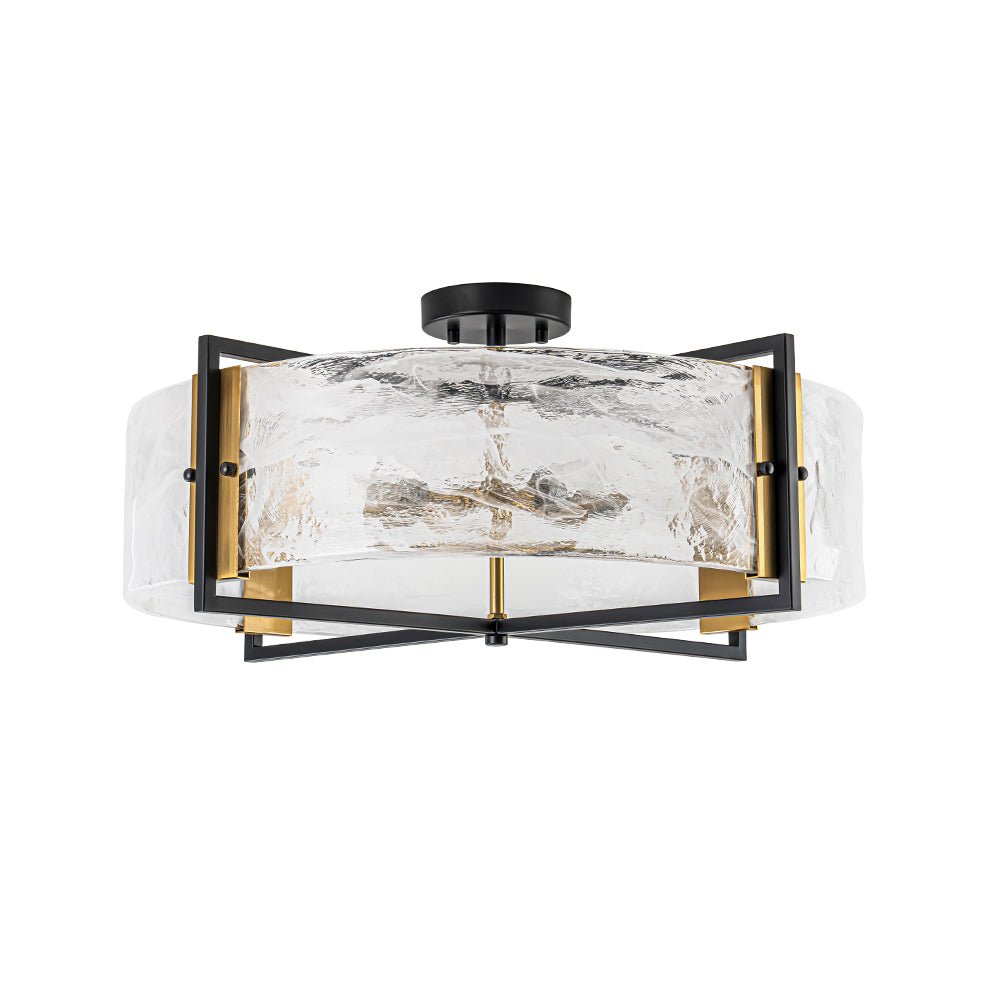 Witte Wolk Glas Semi Flush Mount