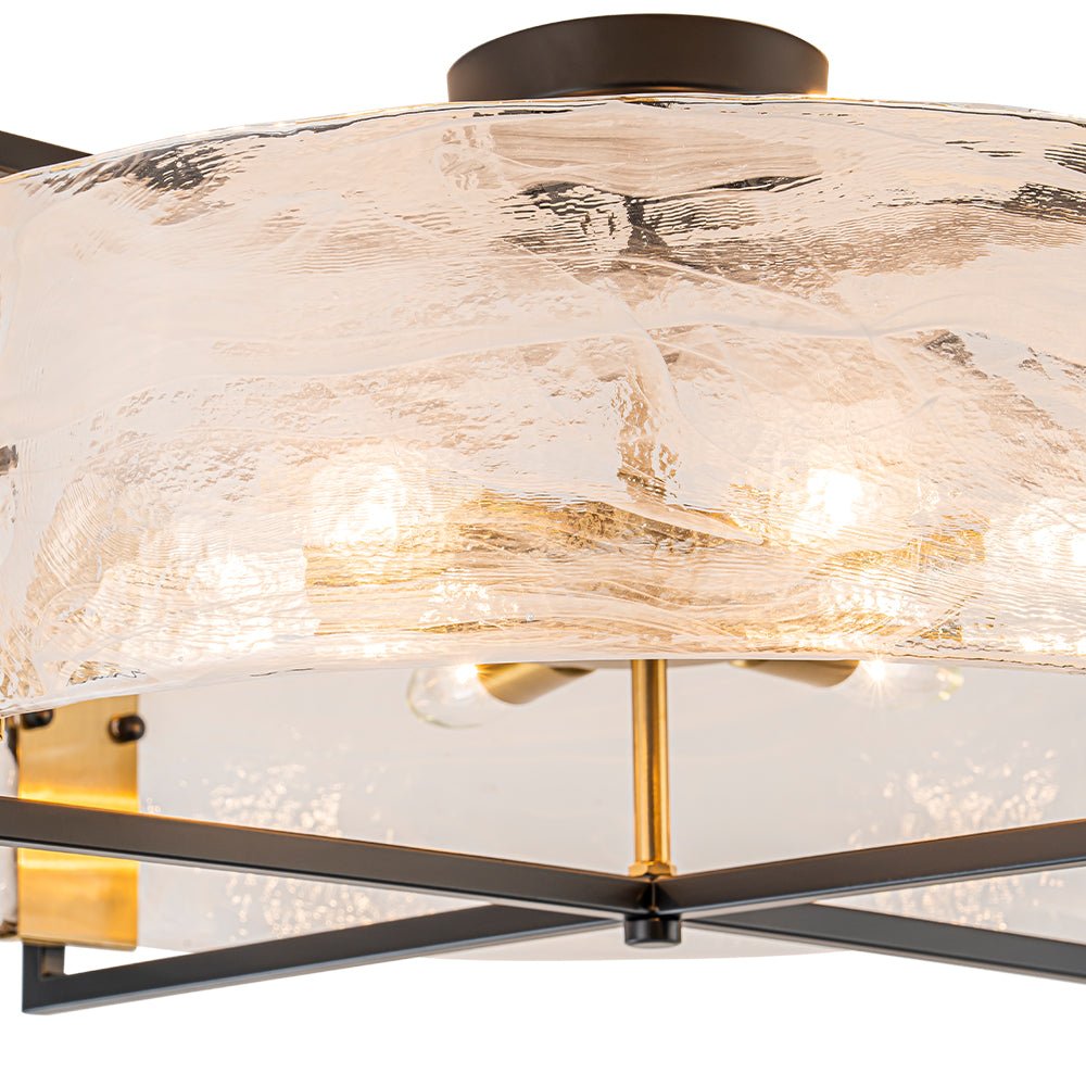 Witte Wolk Glas Semi Flush Mount