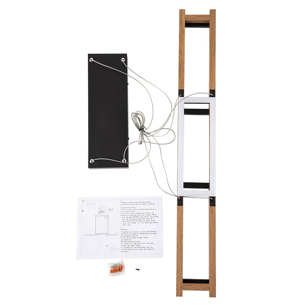 Holz LED Lineare Insel Kronleuchter