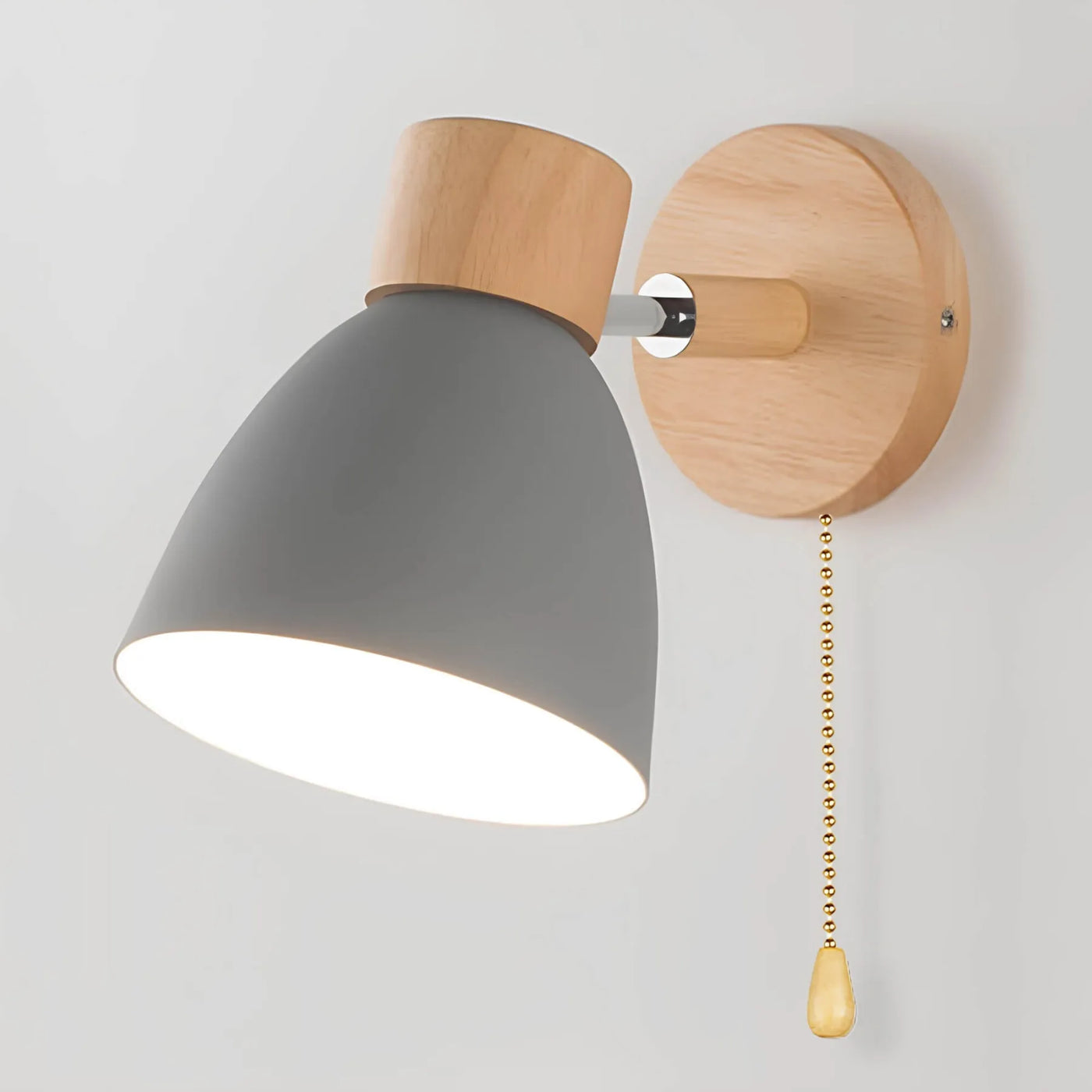 NoordHout - Elegante Scandinavische Houten Wandlamp