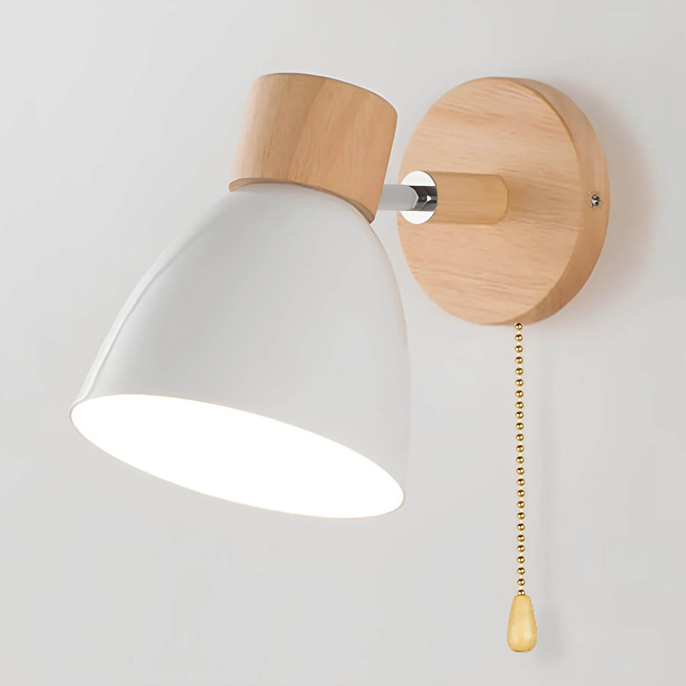 NoordHout - Elegante Scandinavische Houten Wandlamp